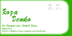 roza demko business card
