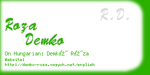 roza demko business card